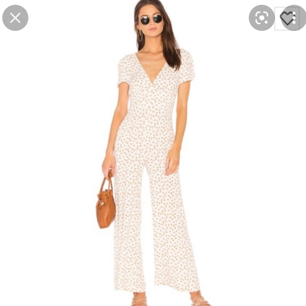 Free People Peach Print Jumpsuit 🍑
